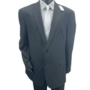 NWT Jos A Bank Travelers Tailored Fit Mens 52L Blazer Suit Jacket Dark Gray Wool